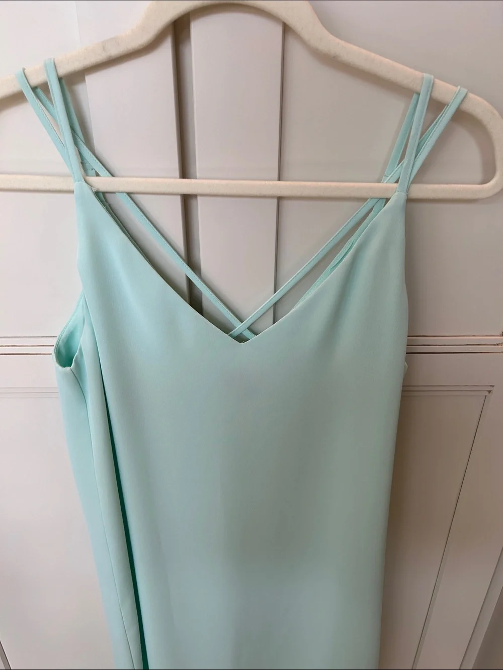 Topshop Mint Aqua Double-Strap Slip Dress